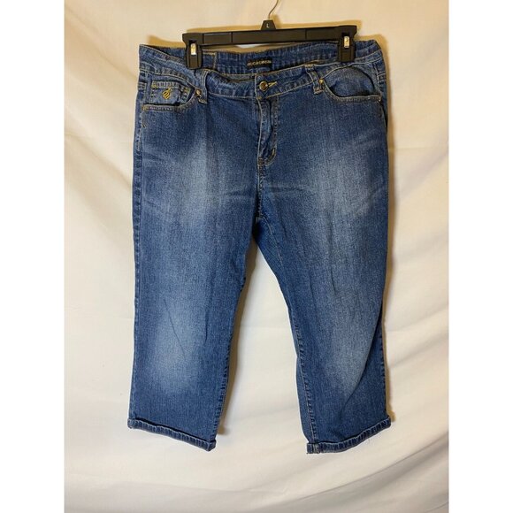 Roco Wear Womens Size 16 Capri Cropped denim Jeans 2000s Vintage y2K - Picture 2 of 2